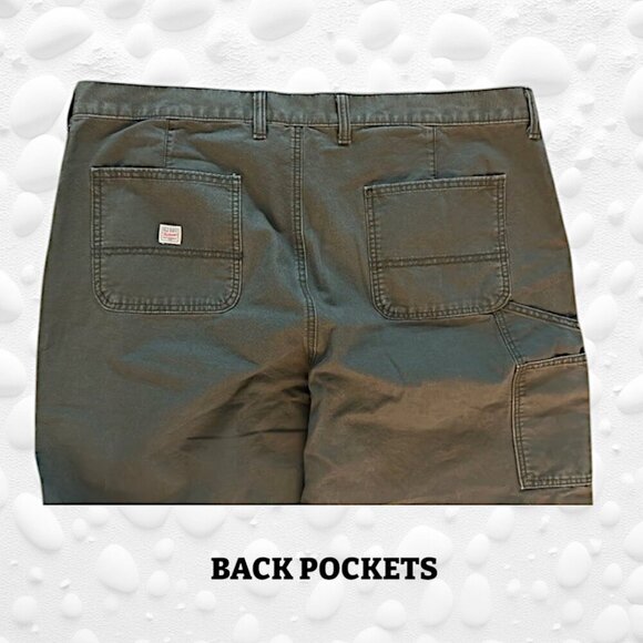 Men's Workwear Loose Taper Pants GREEN - New Without Tags - Picture 6 of 6